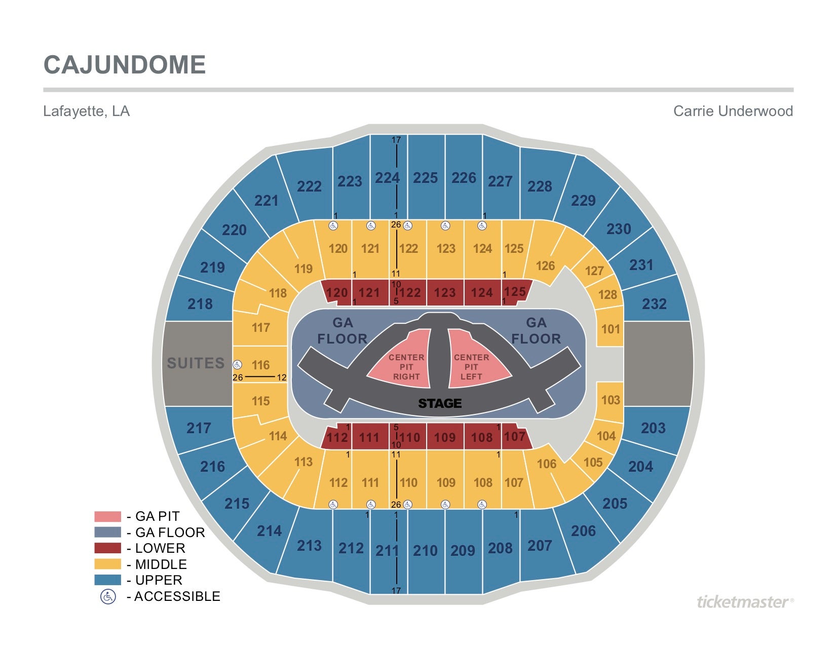 Seating Chart For Carrie Underwood