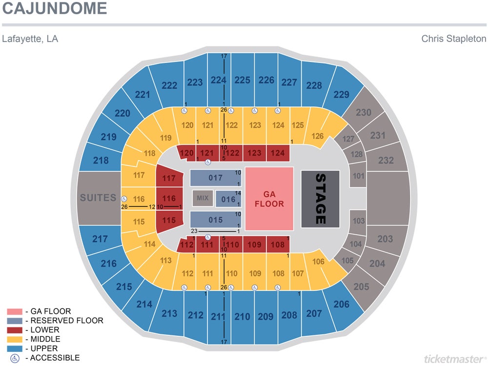 Blackham Coliseum Lafayette La Seating Chart