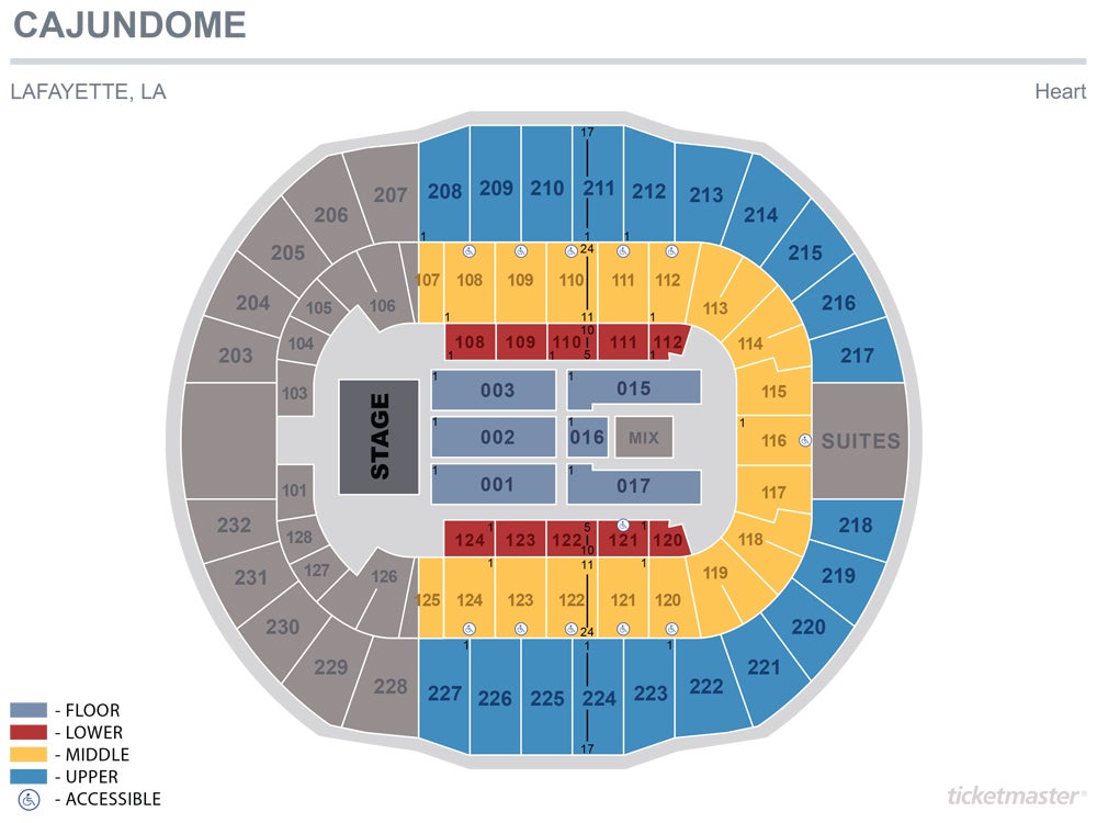 Cajundome Seating Chart For Concerts