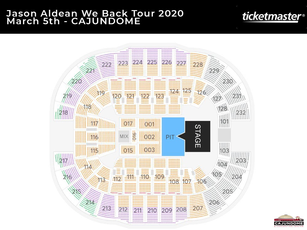 Jason Aldean Seating Chart