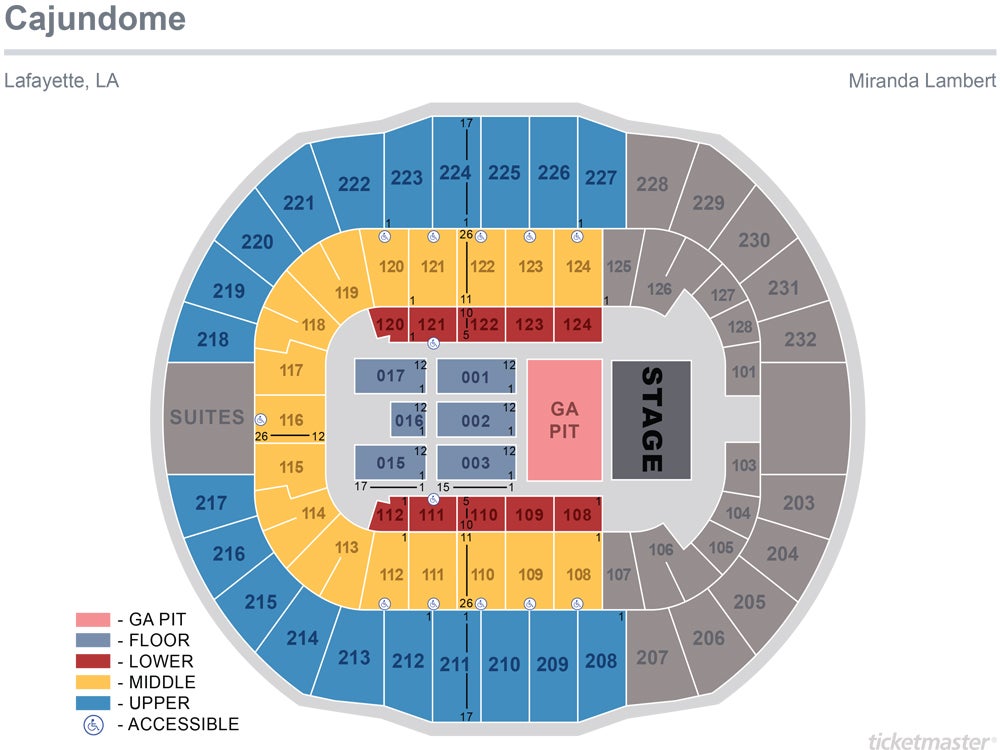 Miranda Lambert Seating Chart