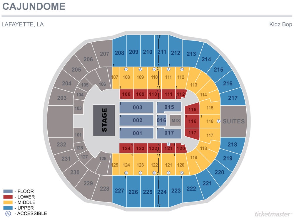 Cajundome Seating Chart