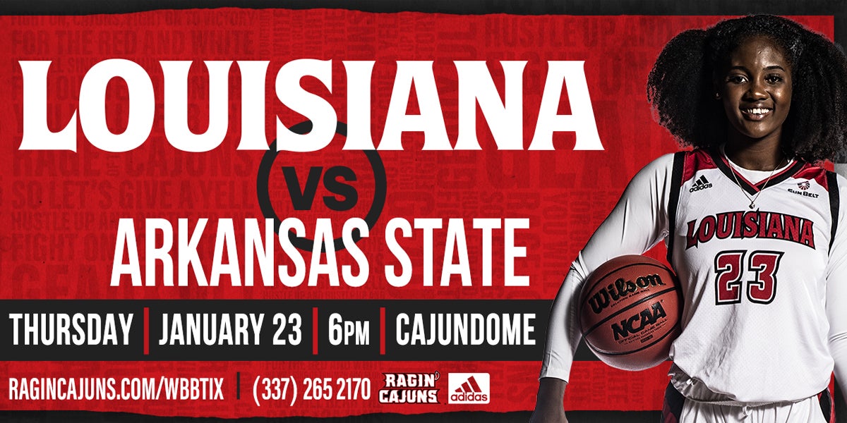 Ragin' Cajun Women's Basketball vs Arkansas State